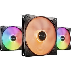 Be Quiet Light Wings LX High-Speed Case Fan 140mm ARGB με Σύνδεση 3-Pin 4-Pin PWM 3τμχ Black