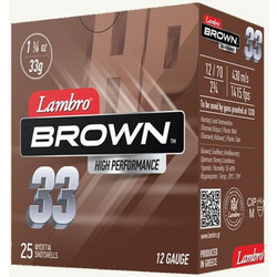 Lambro Brown HP Φυσίγγια Συγκέντρωσης 12Cal 70mm 33gr 25τμχ