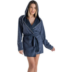 Rachel Γυναικεία Ρόμπα Χειμωνιάτικη Fleece Μπλε 13346