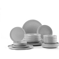 Kutahya Moderna Grey Σετ Πιάτα Φαγητού Πορσελάνης Γκρι 18τμχ 720159S18T