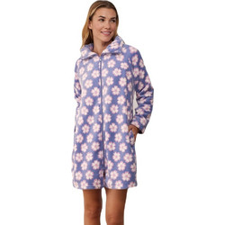 Promise Γυναικείο Νυχτικό Χειμωνιάτικο Fleece Μωβ 18324