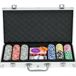 Sportnow Σετ 300 Μάρκες Poker σε Βαλίτσα με 2 Τράπουλες A70-086V00SR