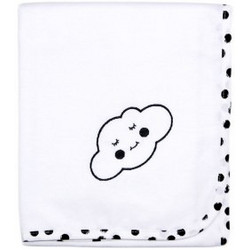 Baby Star Σύννεφο Πάνα Αγκαλιάς Φανελένια Μαύρη 85x85cm