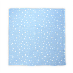 Lorelli Stars Πάνα Αγκαλιάς από Μουσελίνα Γαλάζια 80x80cm