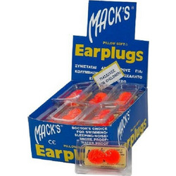 Mack's Pillow Soft Παιδικές Ωτοασπίδες Σιλικόνης 2τμχ Πορτοκαλί