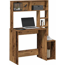 vidaXL Γραφείο Ξύλινο με Βιβλιοθήκη 100x45x140cm 860443