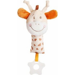 Amek Toys Shorty Giraffe Υφασμάτινη Κουδουνίστρα Πίεσης για Νεογέννητα