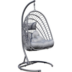 Swing Κρεμαστή Κούνια Φωλιά Wicker Γκρι 01-00-2864
