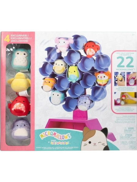 Jazwares Squishmallows Micromallows Ρόδα Συλλογής 22 Θέσεων με 4 Exclusive Λούτρινα 6cm