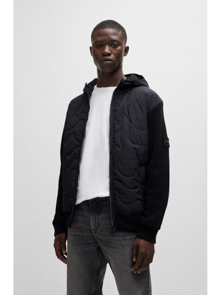 Hugo Boss Ανδρικό Μπουφάν Χειμωνιάτικο Puffer Μαύρο 50516886-001