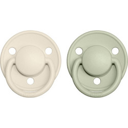 BIBS de Lux Πιπίλες Σιλικόνης 6m+ Ivory Sage 2τμχ