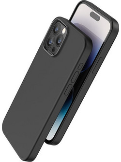 Hoco Pure Series Silicone Magnetic Back Cover Black (iPhone 15 Pro)