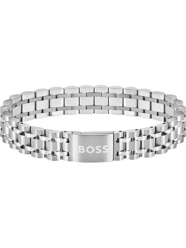 Hugo Boss Ανδρικό Βραχιόλι Χειροπέδα από Ατσάλι Ασημί 1580644