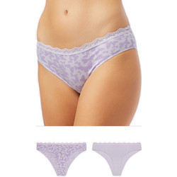 Minerva Γυναικεία Slip με Δαντέλα Λιλά 2Pack 90-81326-904
