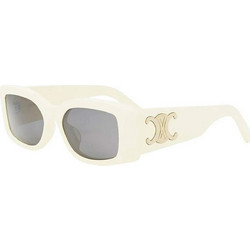 Celine CL40282U 25A Γυναικεία Γυαλιά Ηλίου Τετράγωνα Κοκάλινα Λευκά με Μαύρο Φακό