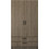 Megapap Δίφυλλη Ντουλάπα Ρούχων Victoria Καρυδί 100x60x181cm GP028-0121,3