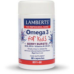 Lamberts Omega 3 Berry Bursts Ιχθυέλαιο για Παιδιά Μούρα 60 Κάψουλες