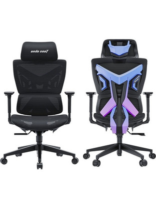 Anda Seat X-Air Mega XL Καρέκλα Gaming Mesh με Ρυθμιζόμενα Μπράτσα Black Celeste AD-WY-01-BBC