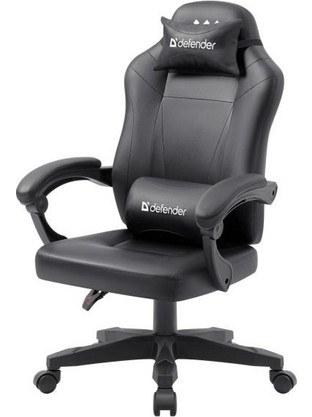 Defender Master Καρέκλα Gaming Δερματίνης Μαύρη 64472