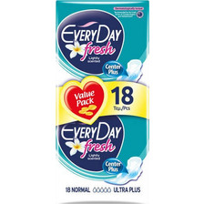 EveryDay Fresh Normal Ultra Plus Σερβιέτες με Φτερά για Κανονική Ροή 5 Σταγόνες 18τμχ