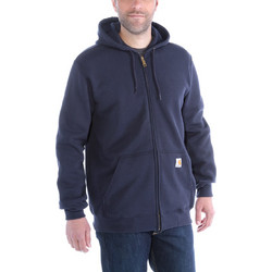 Carhartt Ανδρική Ζακέτα Φούτερ με Κουκούλα και Φερμουάρ Navy Μπλε K122-472