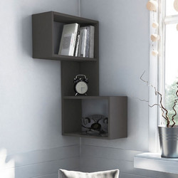 Megapap Part Γωνιακή Βιβλιοθήκη Τοίχου 47x20x82cm GP037-0154,1