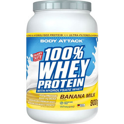 Body Attack 100% Whey Banana Milk Πρωτεΐνη Ορού Γάλακτος Γράμμωσης 900gr