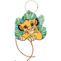 Bellissimo Μπομπονιέρα Βάπτισης Μπρελόκ Lion King από Ξύλο ΔΜΠ-11