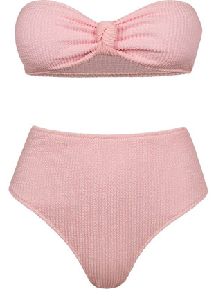 Rock Club Bikini Set Strapless Ψηλόμεσο Ροζ BP-5003