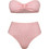 Rock Club Bikini Set Strapless Ψηλόμεσο Ροζ BP-5003