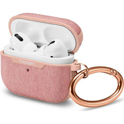 Spigen Urban Fit Θήκη Σιλικόνης με Γάντζο για Apple AirPods Pro 1 Ροζ Χρυσή