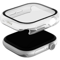Uniq Nautic Πλαστική Θήκη Tempered Glass για Apple Watch 10 42mm Διαφανής