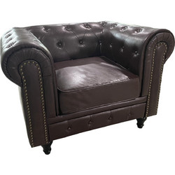 ArteLibre Πολυθρόνα Δερματίνη Καφέ Avery 14290076