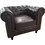 ArteLibre Πολυθρόνα Δερματίνη Καφέ Avery 14290076