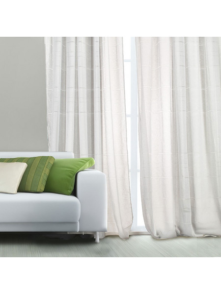 WhiteEgg Κουρτίνα Παραθύρου με Τρουκς 270x280 K0180-8 White