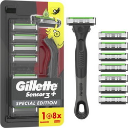 Gillette Sensor 3 Special Ξυραφάκι με Ανταλλακτικές Κεφαλές με 3 Λεπίδες & Λιπαντική Ταινία + Ανταλλακτικά Ξυραφάκια 8τμχ
