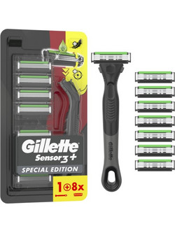 Gillette Sensor 3 Special Ξυραφάκι με Ανταλλακτικές Κεφαλές με 3 Λεπίδες & Λιπαντική Ταινία + Ανταλλακτικά Ξυραφάκια 8τμχ