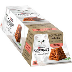 Purina Gourmet Revelations Fine Cuts with Salmon in Jelly 4x57gr