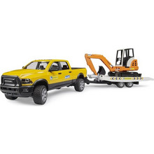 Bruder Φορτηγάκι Ram 2500 με Τρέιλερ & Εκσκαφέα BR002546