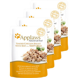 Applaws Adult with Chicken Breast & Beef in Jelly 4x70gr