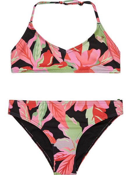 Roxy Παιδικό Μαγιό Bikini Set για Κορίτσι Μαύρο Ροζ ERGX203623-KVJ6