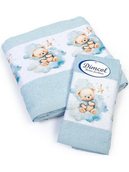 Dimcol Cute Bear 301 Σετ Βρεφικές Πετσέτες 2τμχ 400gr/m²