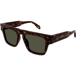 Alexander McQueen AM0397S 002 Ανδρικά Γυαλιά Ηλίου Τετράγωνα Κοκάλινα Ταρταρούγα με Μαύρο Φακό