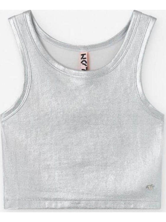 Losan Παιδικό Crop Top Αμάνικο Ασημί LJGAP010325027