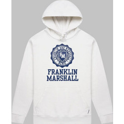 Franklin & Marshall Ανδρικό Φούτερ με Κουκούλα & Τσέπες Λευκό JM5018.000.2000P01-011