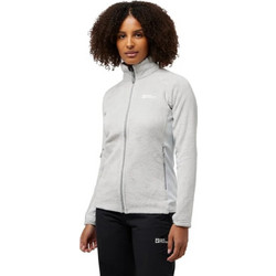 Jack Wolfskin Rotwand Γυναικεία Ζακέτα Fleece Μακριά με Φερμουάρ Γκρι A61899-6709