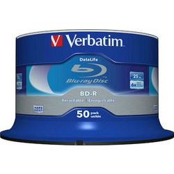 Verbatim 43838 Εγγράψιμα BD-R 6x 25GB Cake Box 50τμχ