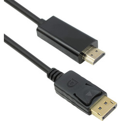 Detech Καλώδιο DisplayPort to HDMI Male 3m Black 18274