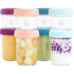 BabyMoov Δοχεία Αποθήκευσης Φαγητού Multi Colour 4x100ml + 4x220ml A004312