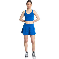 Paco & Co Καλοκαιρινό Γυναικείο Σύνολο Crop Top & Σορτς Royal Blue 2432902